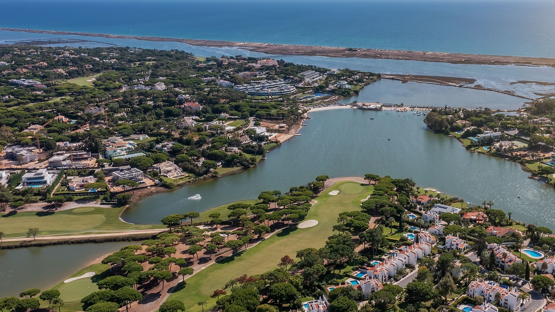 Aerial view of Vale do lobo, with the golf course